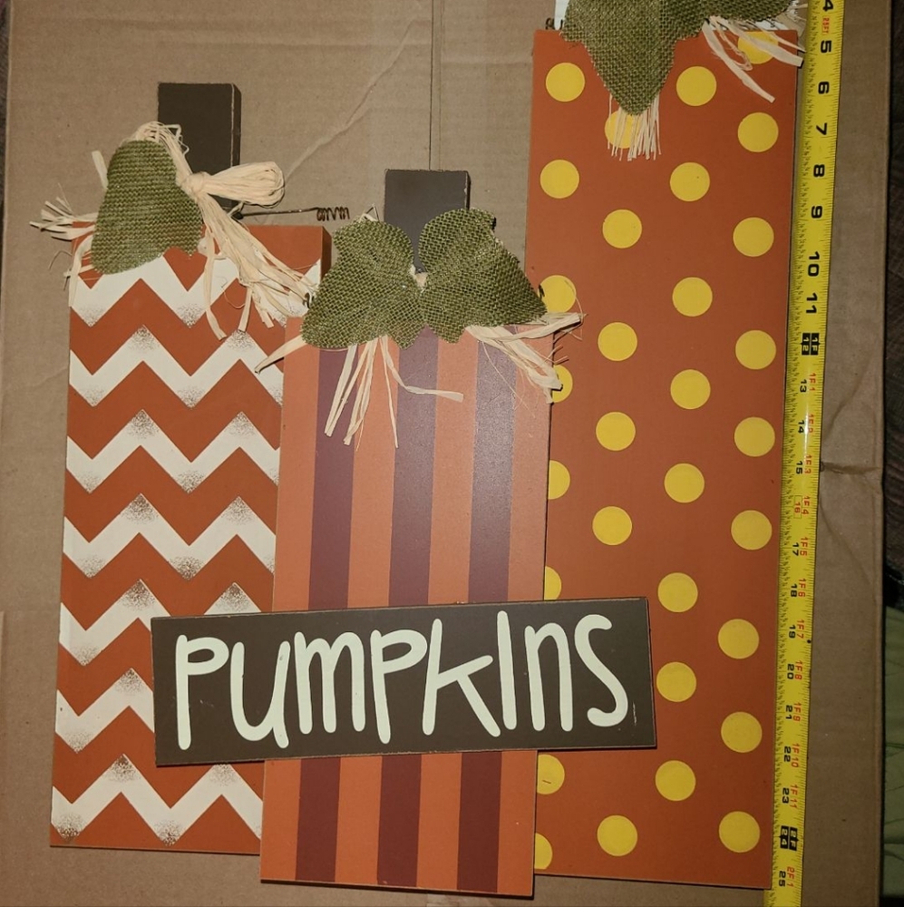 Wooden pumpkins